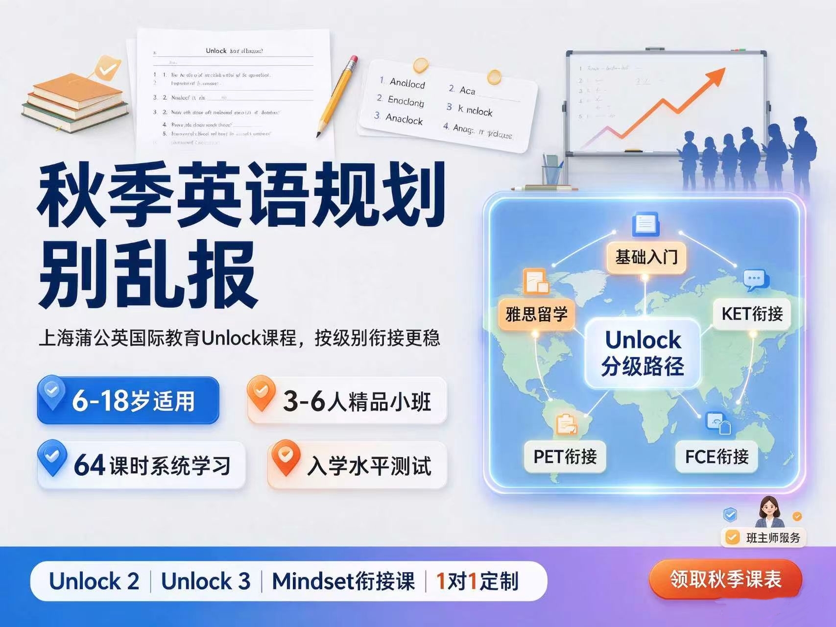 剑桥Unlock分级体系全解析 上海蒲公英秋季班